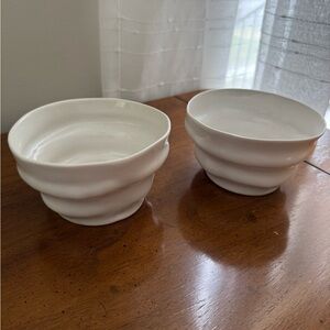 Elegant White Ceramic Bowls